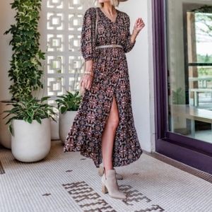 Knox Rose Ladies Printed Maxi Dress